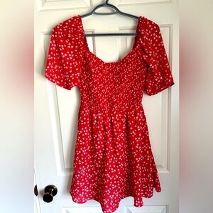 Abercrombie & Fitch Floral Puff Sleeve Dress